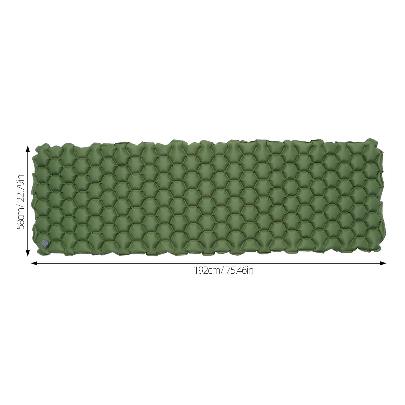 Colchoneta Inflable para Dormir Compacta, Portátil y Verde para Camping