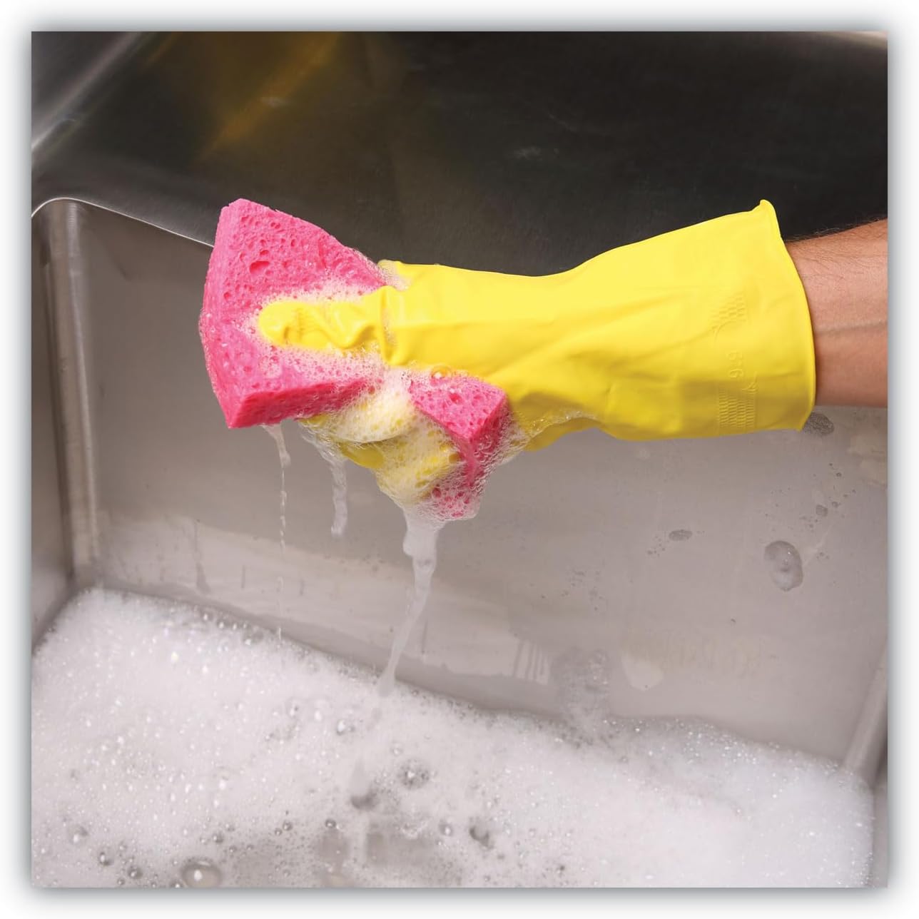 Boardwalk Small Cellulose Sponge, 3.6 x 6.5, 0.9" Thick, Pink, 2/Pack, 24 Packs/Carton