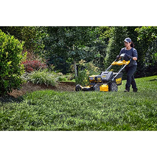 DEWALT 20V MAX Lawn Mower, Cordless, Rear Wheel Drive, Self-Propelled with Batteries & Charger (DCMWSP255Y2)