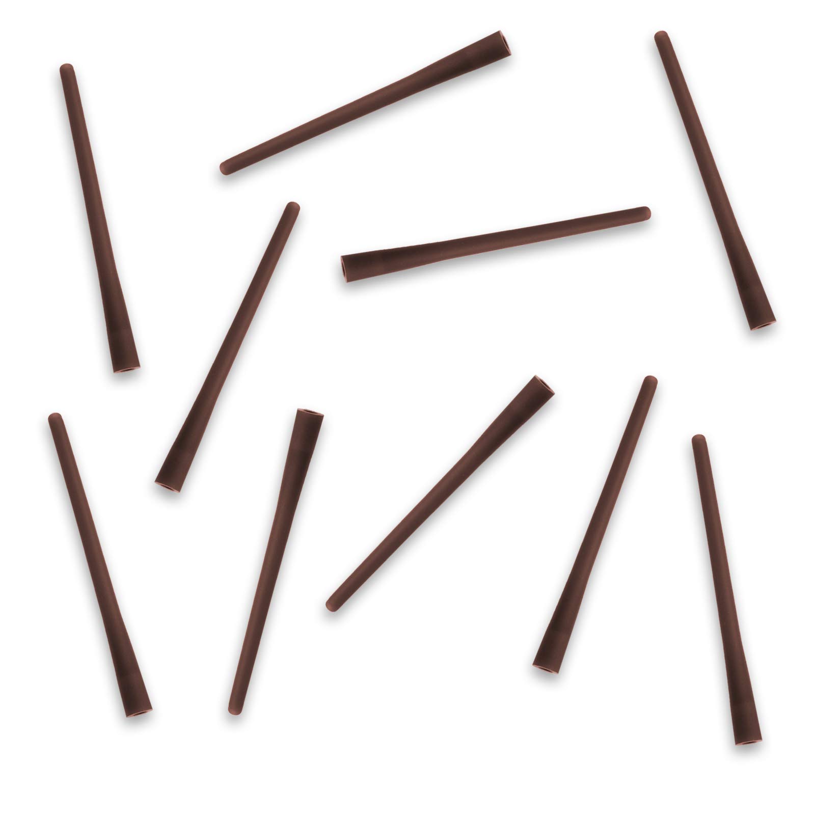 Bank Tackle Solid Bag Tail Rubbers. Black 64mm Extra Long. Carp Tackle for PVA Bags (Brown, x 20 Pack)