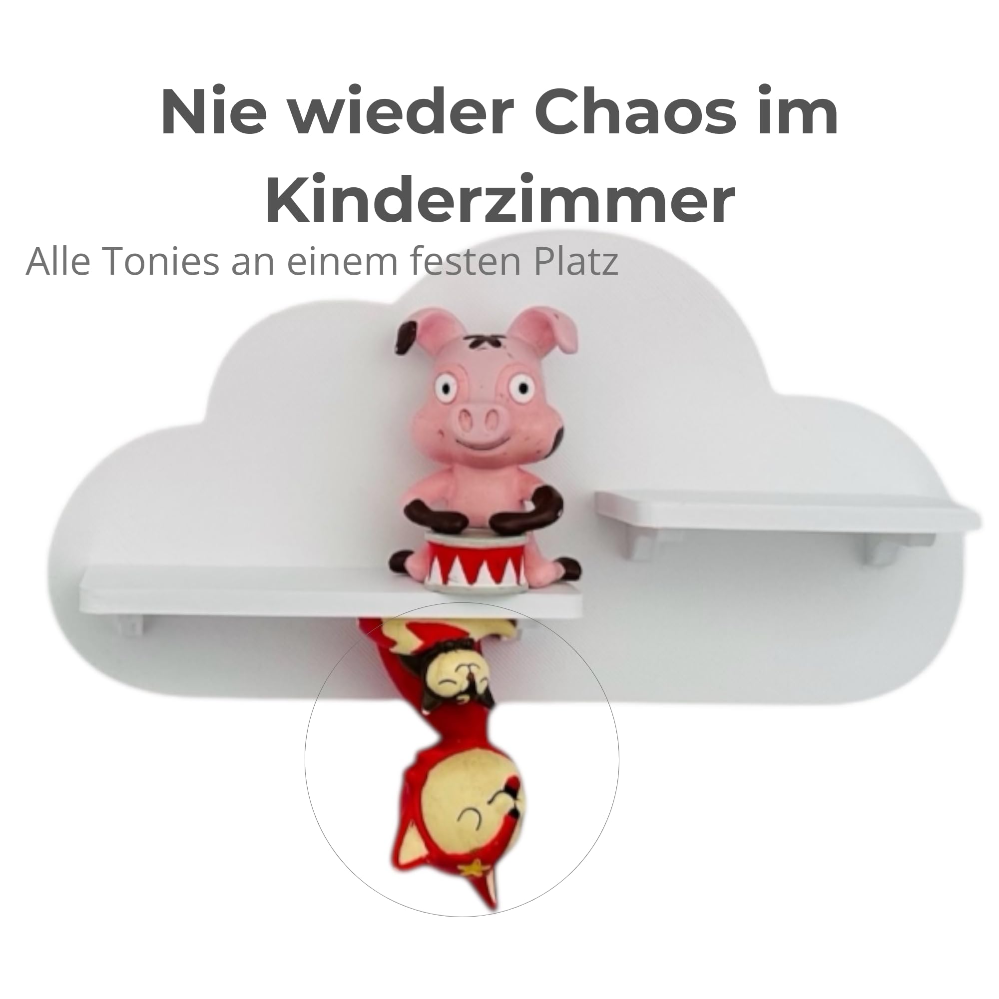 3er Wolken-Set Weiß passend/Kompatibel für die Toniebox Toniefiguren