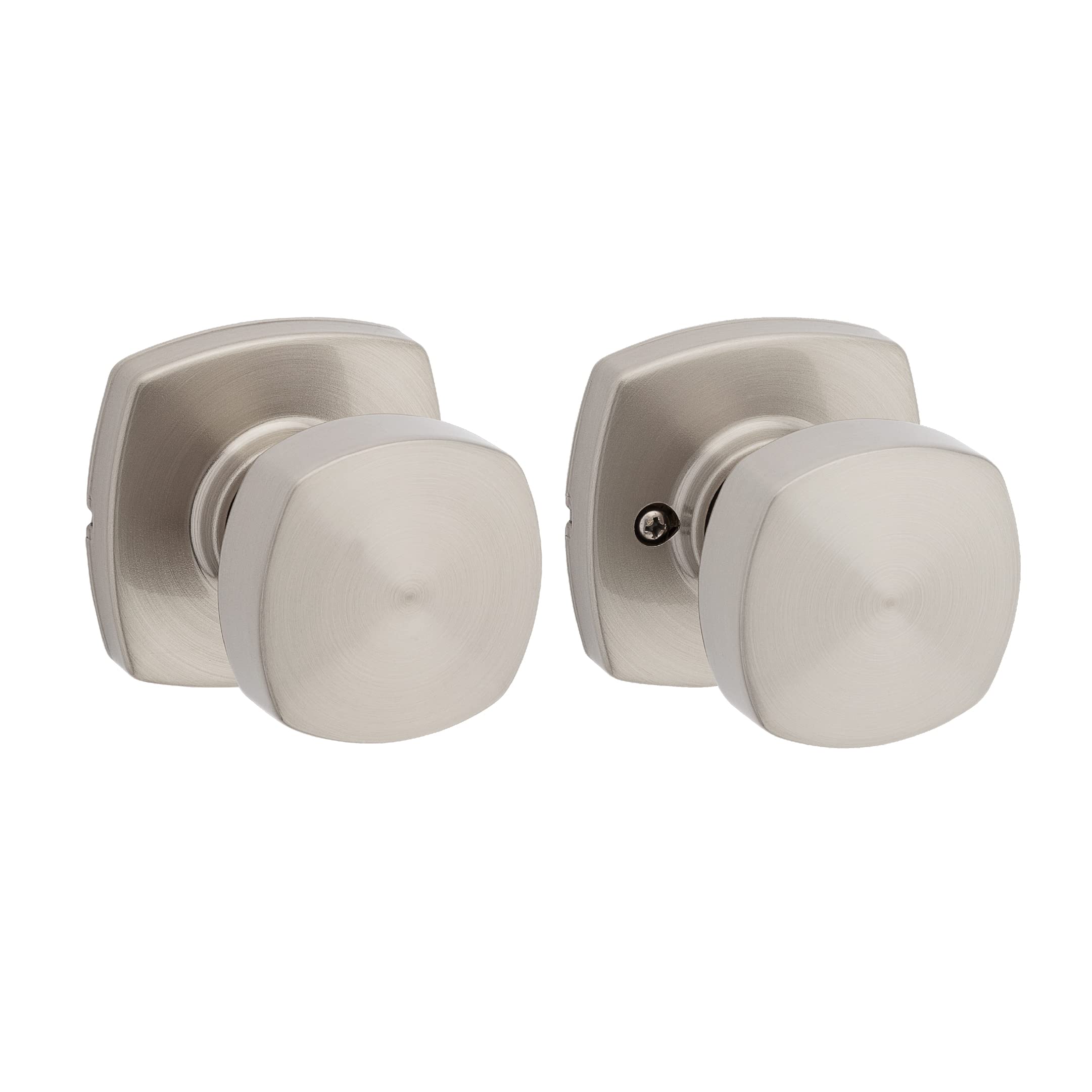 Kwikset Rose,Satin Nickel Arroyo Passage Hall/Closet Knob With Soft Modern Rose In Satin Nickel 97200-920