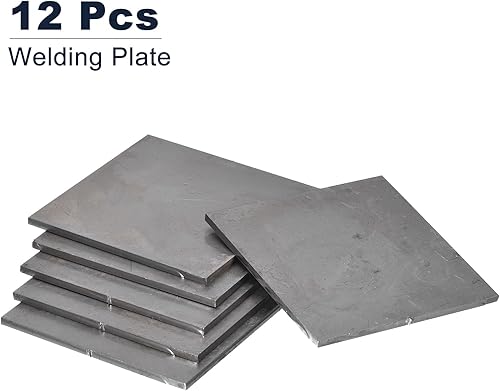 Miniatura 4 de uxcell Placa de soldadura de acero suave de 3 x 3 pulgadas, práctica de soldadura de calibre 11 y entrenamiento para MIG, TIG, ARC, gas, palo, 12