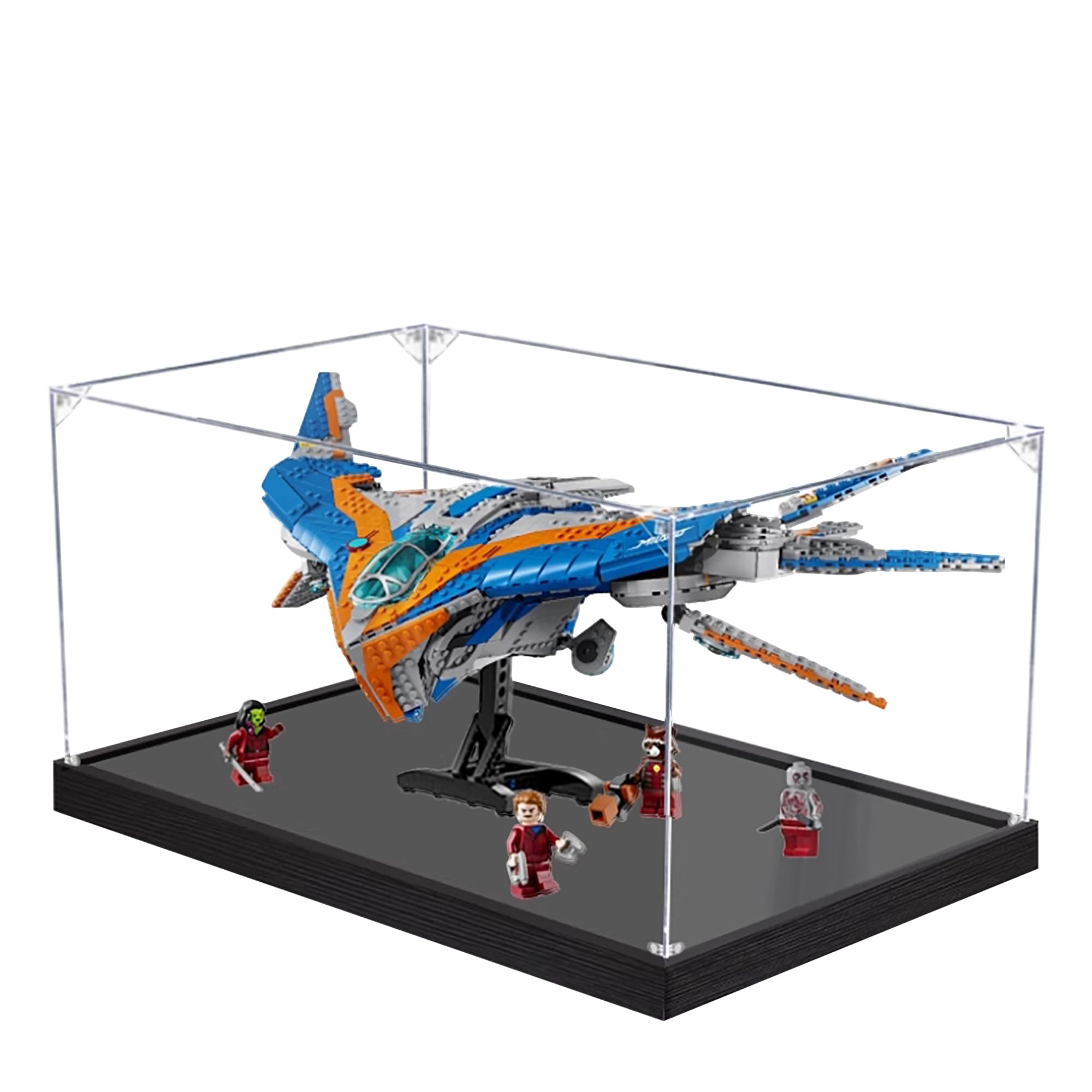 Vetrina in acrilico per Lego 76286 Guardiani della Galassia Milan, espositore antipolvere da 3 mm, compatibile con Lego 76286 (modello non incluso) (trasparente 3 mm)