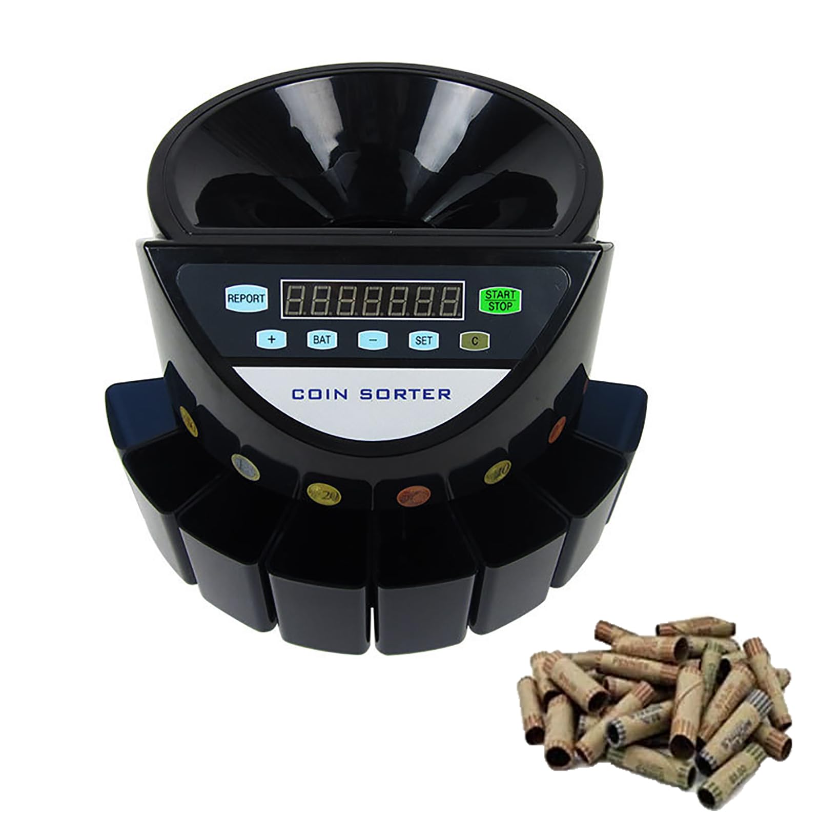 Selezionatore Elettronico Di Monete, Contamonete Con Display a LED, Velocità Di Conteggio Rapida E Pannello Di Controllo Semplificato, 300 Monete Al Minuto E Facile Da Usare, Per Negozio, Ristorante