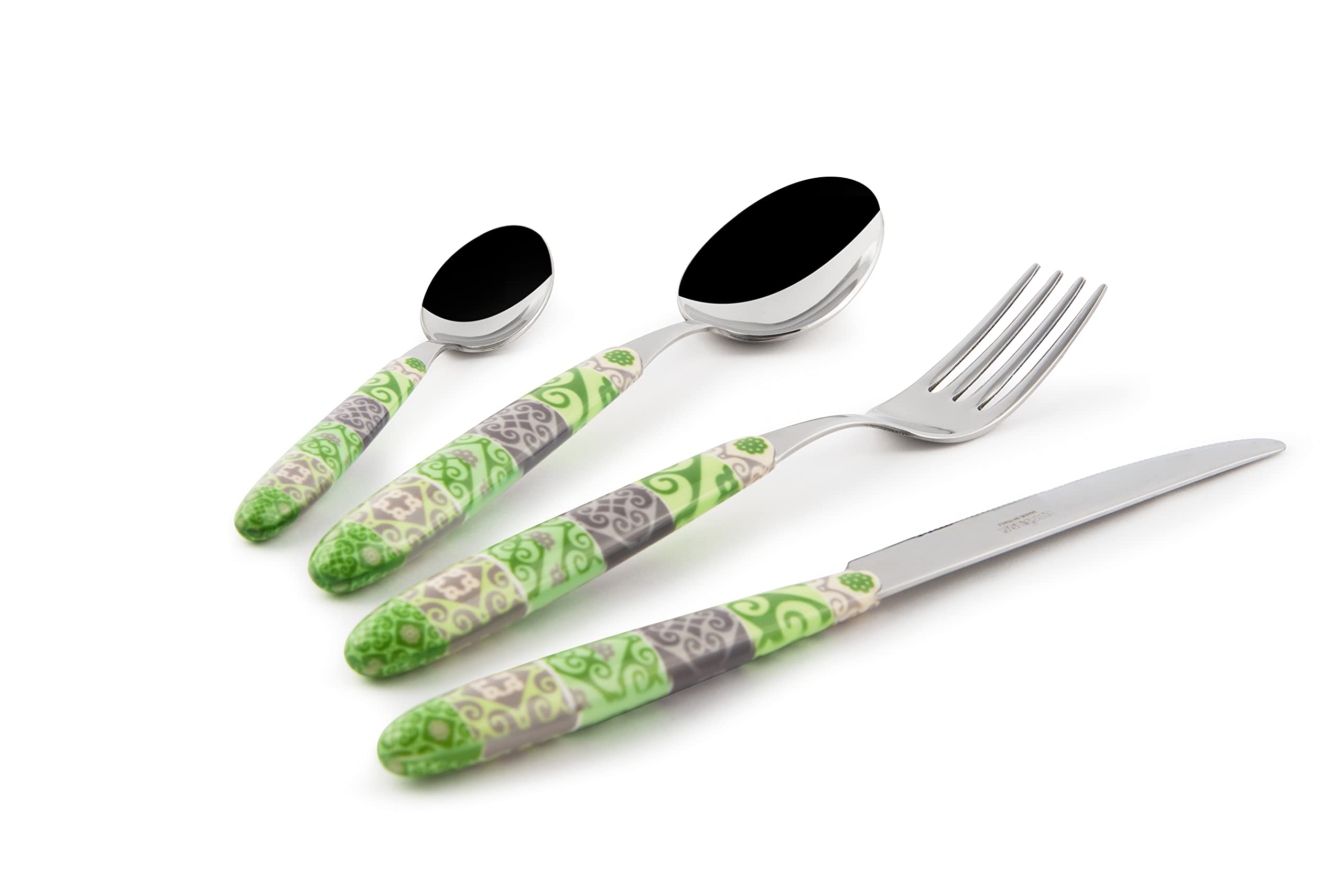 Excelsa Maiolica Green Besteck-Set, Stahl, 24-teilig
