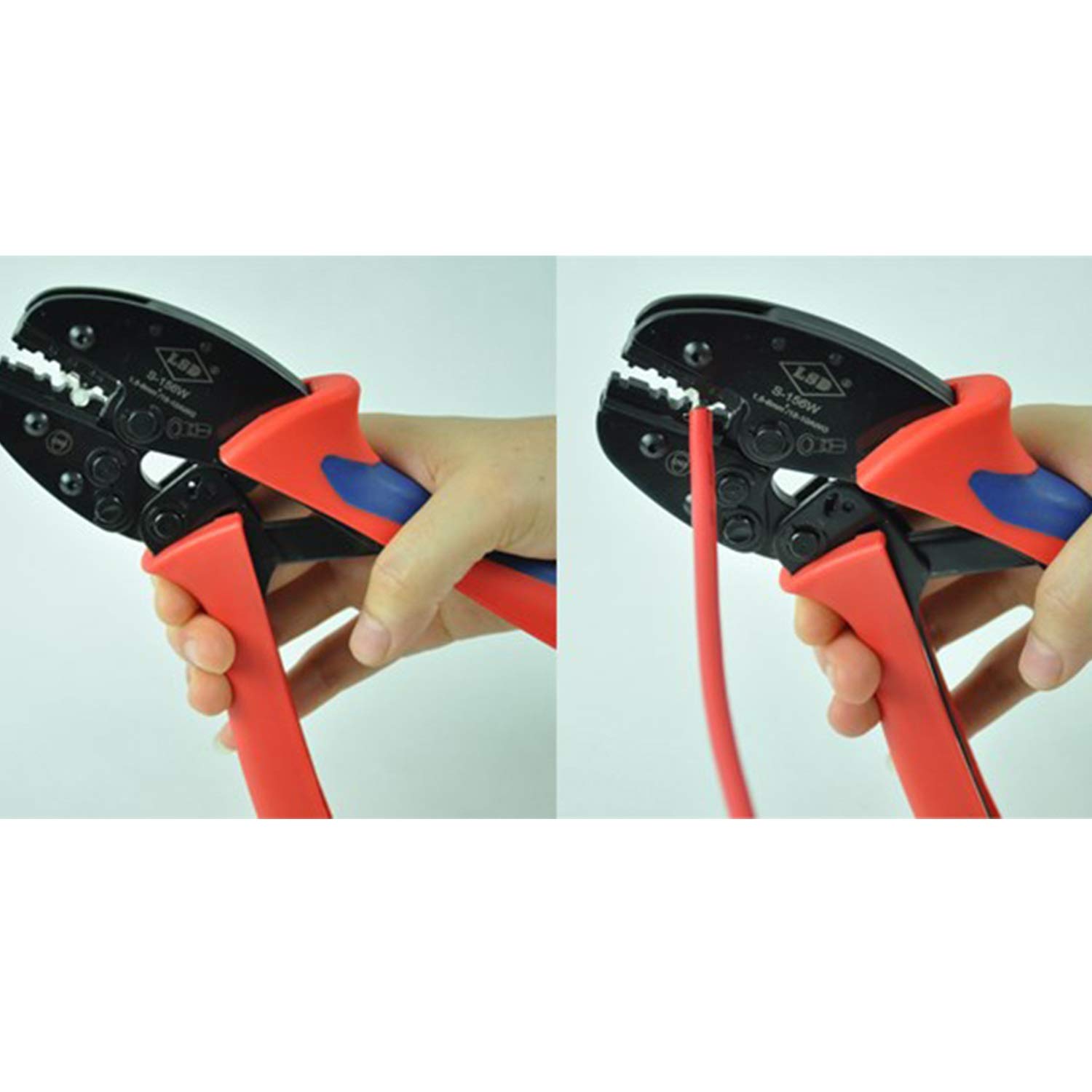 Pinza a crimpare terminale per pinza a crimpare per connettori di cavi non isolati 1,5-6 mm² Pinza a crimpare per crimpatrice a cricchetto, crimpatrice per terminali a cricchetto
