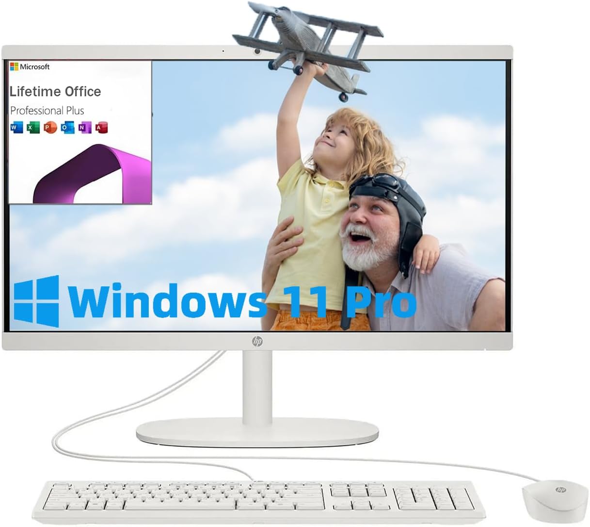 HP All-in-One Desktop Computer, Microsoft Office Lifetime License, Win 11 Pro, Wi-Fi 6, Bluetooth, Intel Celeron J4025 Processor, 21.5” FHD Display (32GB RAM • 1TB SSD) HP All-in-One Desktop Computer, Microsoft Office Lifetime License, Win 11 Pro, Wi-Fi 6, Bluetooth, Intel Celeron J4025 Processor, 21.5” FHD Display (32GB RAM • 1TB SSD)