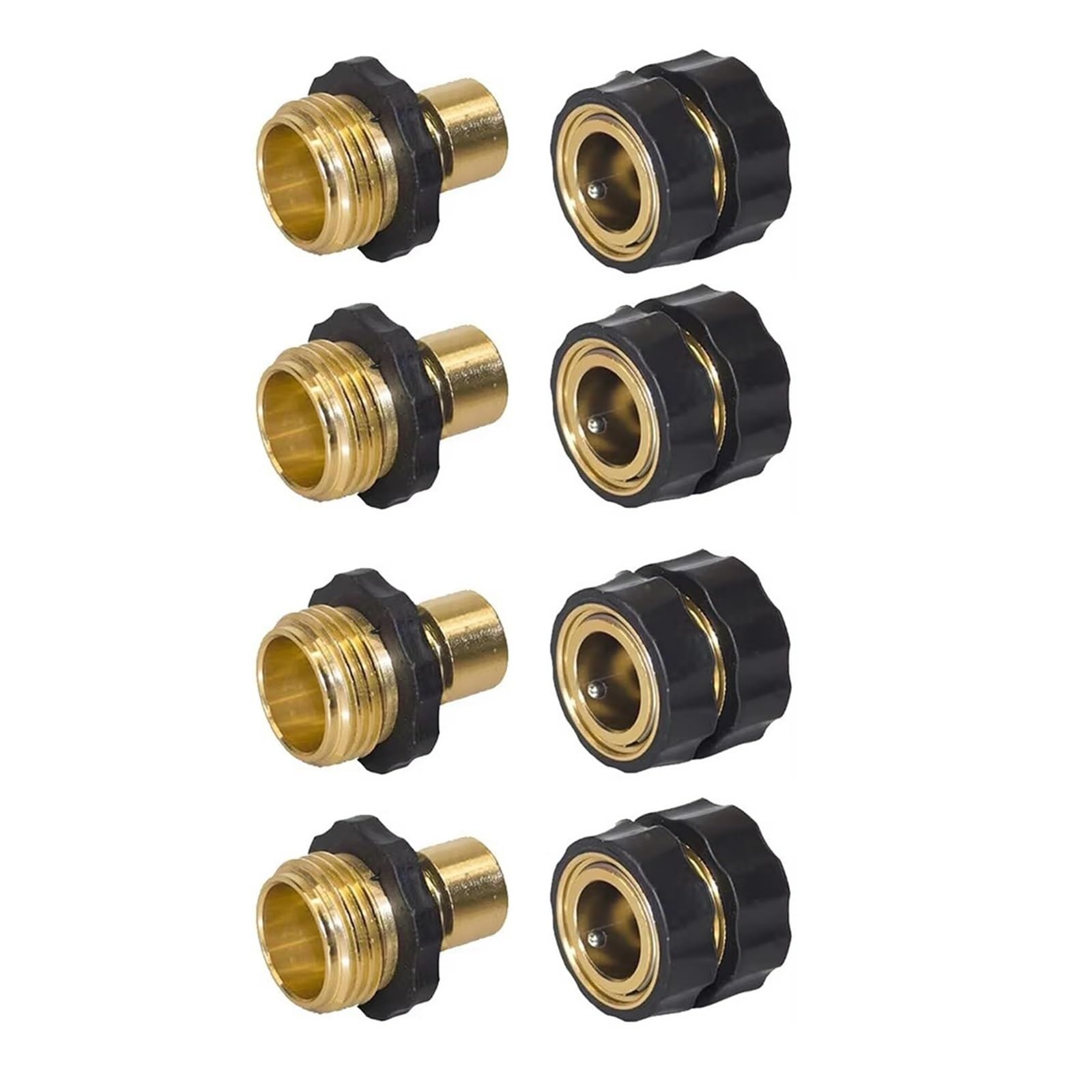 Connettore rapido for tubo da giardino, raccordo maschio e femmina da 3/4 pollici(4 Set)