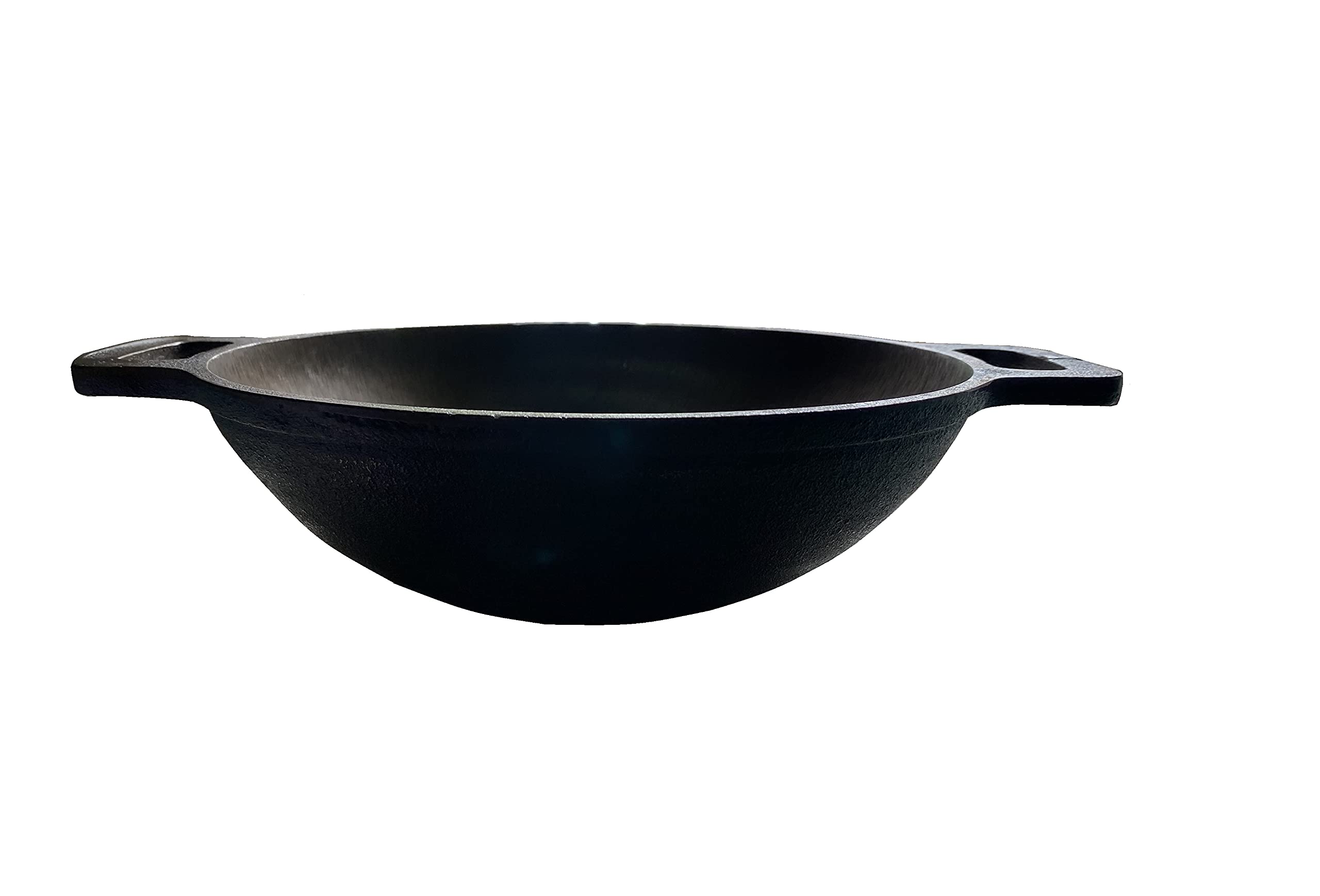 SAIFPRO Heavy Duty Pure Cast Iron Cooking Kadhai (9.7 inch) 3