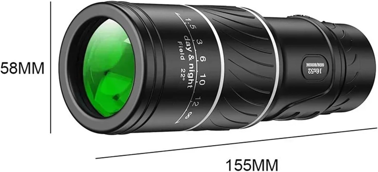 16X52 HD Powerful 8000m Telescope Optics Night Vision Monocular Portable High Power Telescope for Bird Watching
