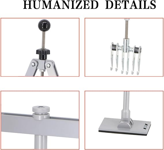 850mm Dent Pull Lever Bar Kit Fit for Both Aluminum and Steel Dent Pulling, Double Fulcrum Big Pull Frame Pulling Tool System