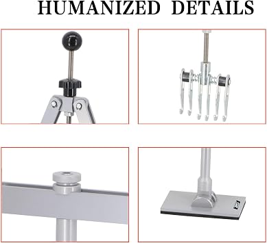 850mm Dent Pull Lever Bar Kit Fit for Both Aluminum and Steel Dent Pulling, Double Fulcrum Big Pull Frame Pulling Tool System
