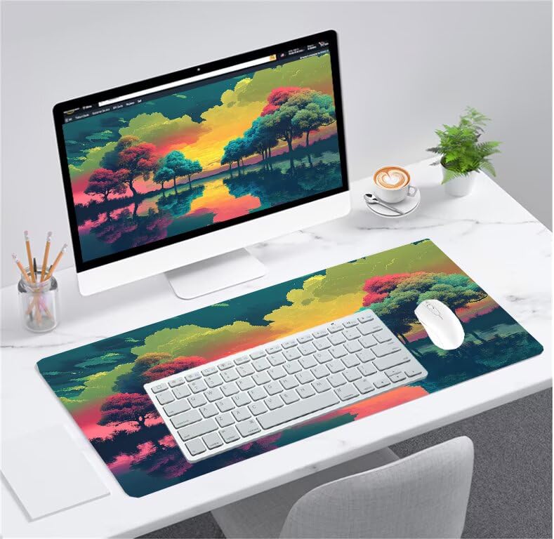 Sous-main souris à bords cousus de qualité supérieure : tapis durable XXL
