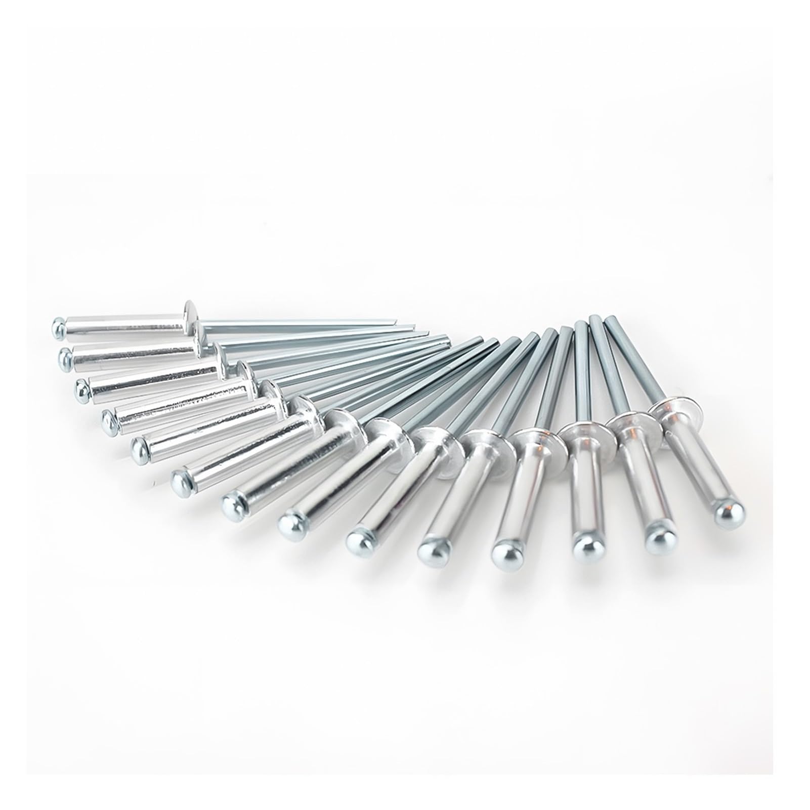 Aluminiowe nity zrywalne Nity Pop M2.4 M3 .2 Trzpień z łbem kopułkowym Gwóźdź do wyciągania wydechu(M3 (50pcs),8mm)