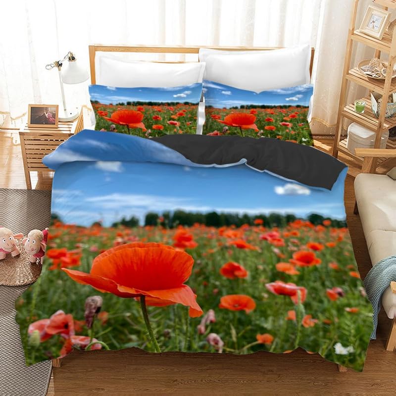 Funda nórdica cama 90 amapolas de 155x220cm para renovar el cuarto infantil
