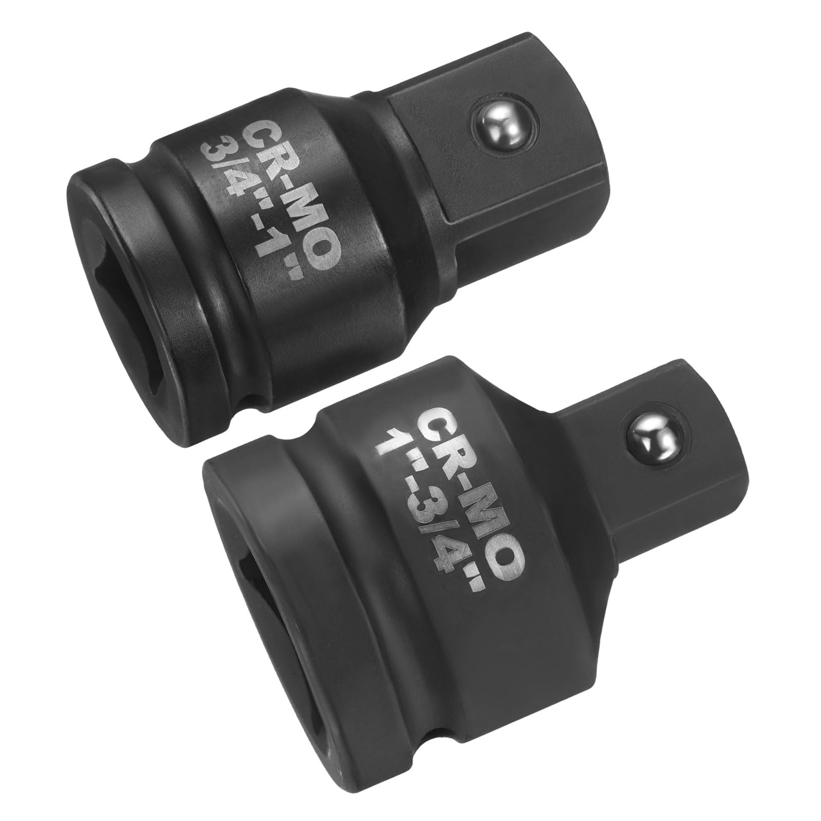 sourcing map 2pcs Impact Socket Adapter Reducer Increaser Set 1" to 3/4" 3/4" to 1" Square Drive Standard SAE CR-MO Steel Converter for Impact Driver Ratchet Wrench