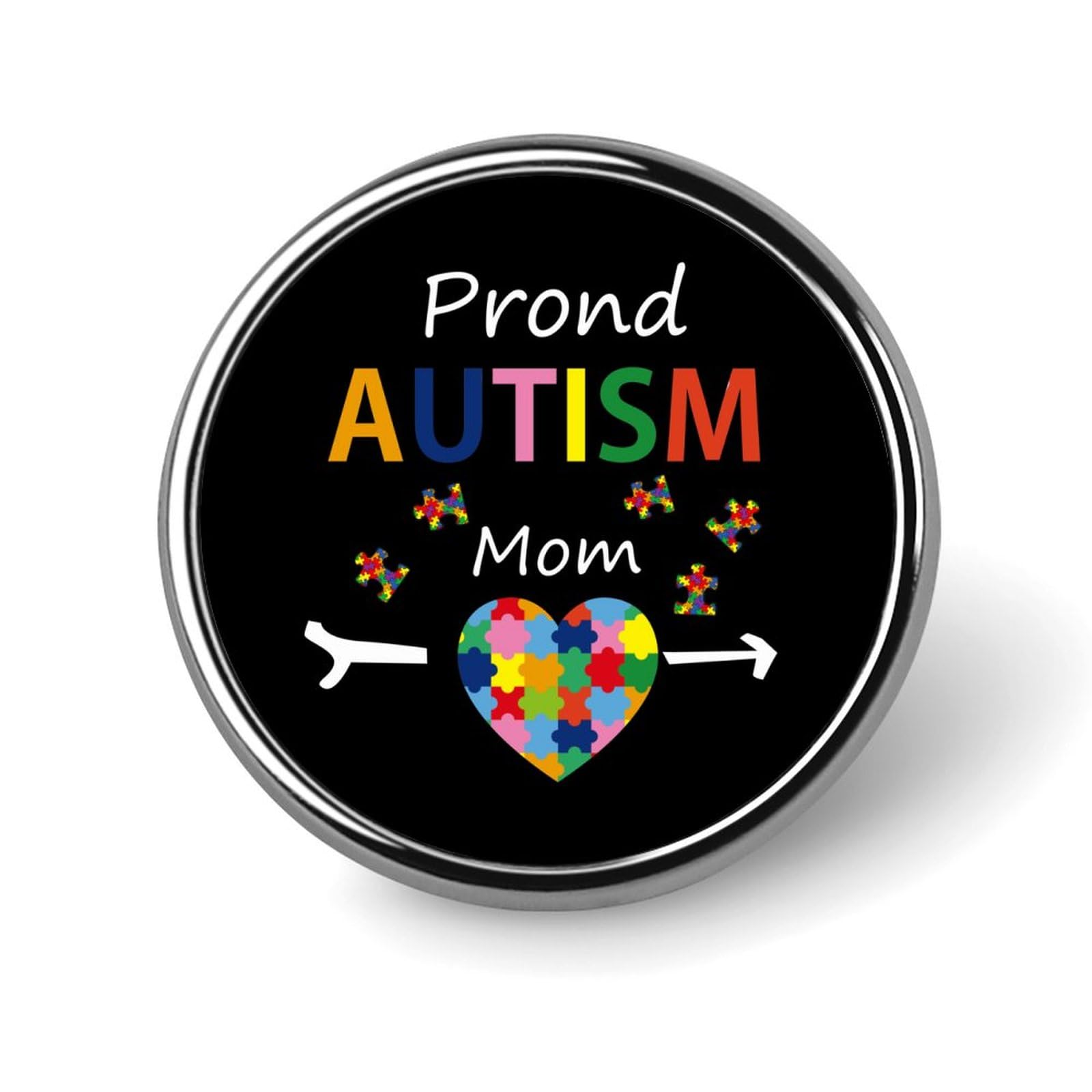 Autism Awareness Day Pins Round Buttons Brooches Enamel Lapel Pin Party Supplies Decor Badges for Hats Clothes Bags