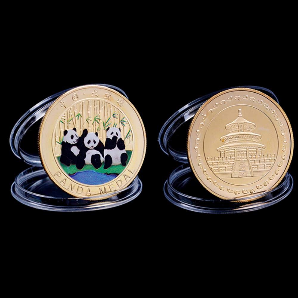 dadi Collection Art Gift Black and white Bear Coins Big Panda Baobao China  Commemorative,Gold : Amazon.co.uk: Toys & Games