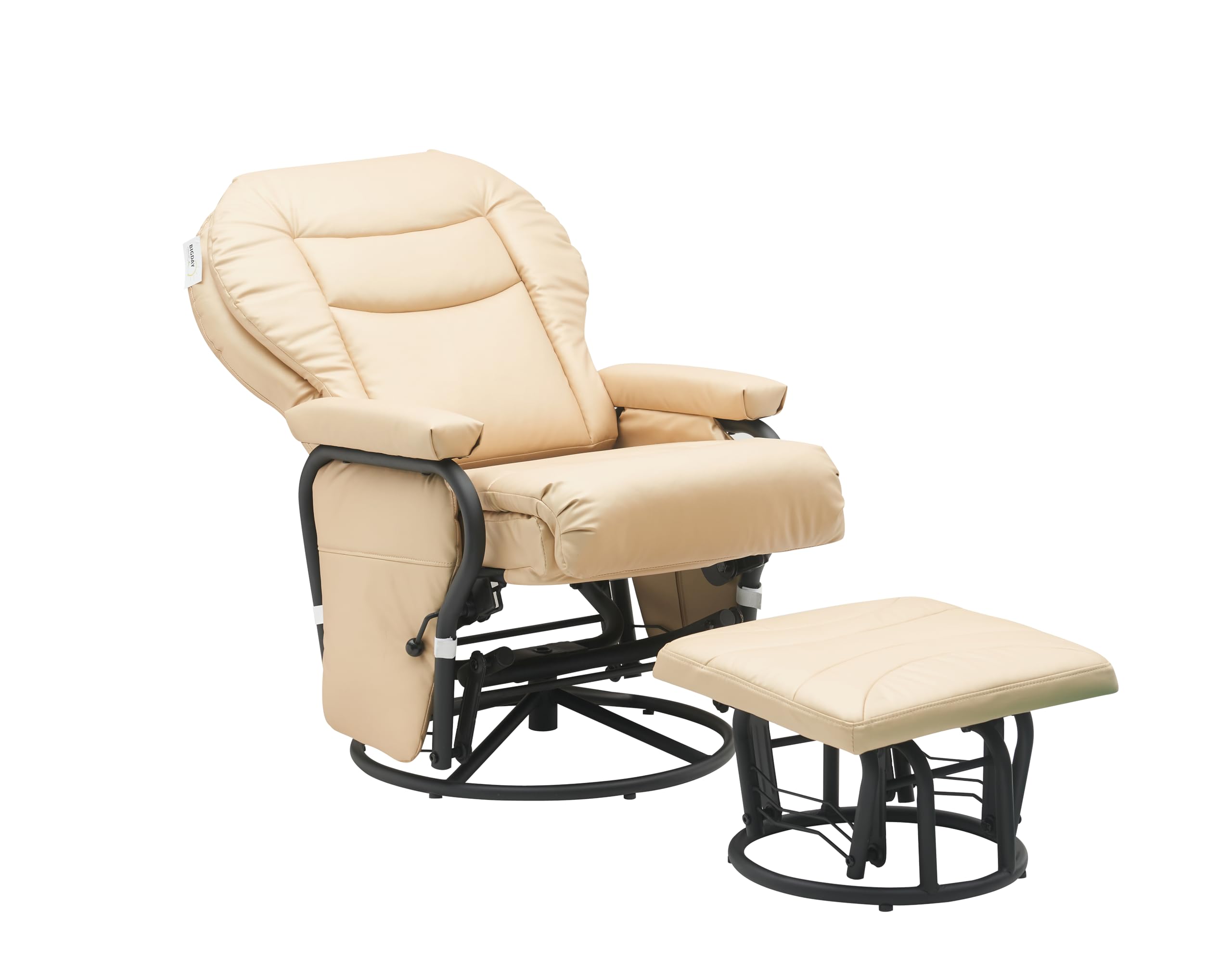 Big Day Furniture Glider Rocker Living Room Chair with Ottoman