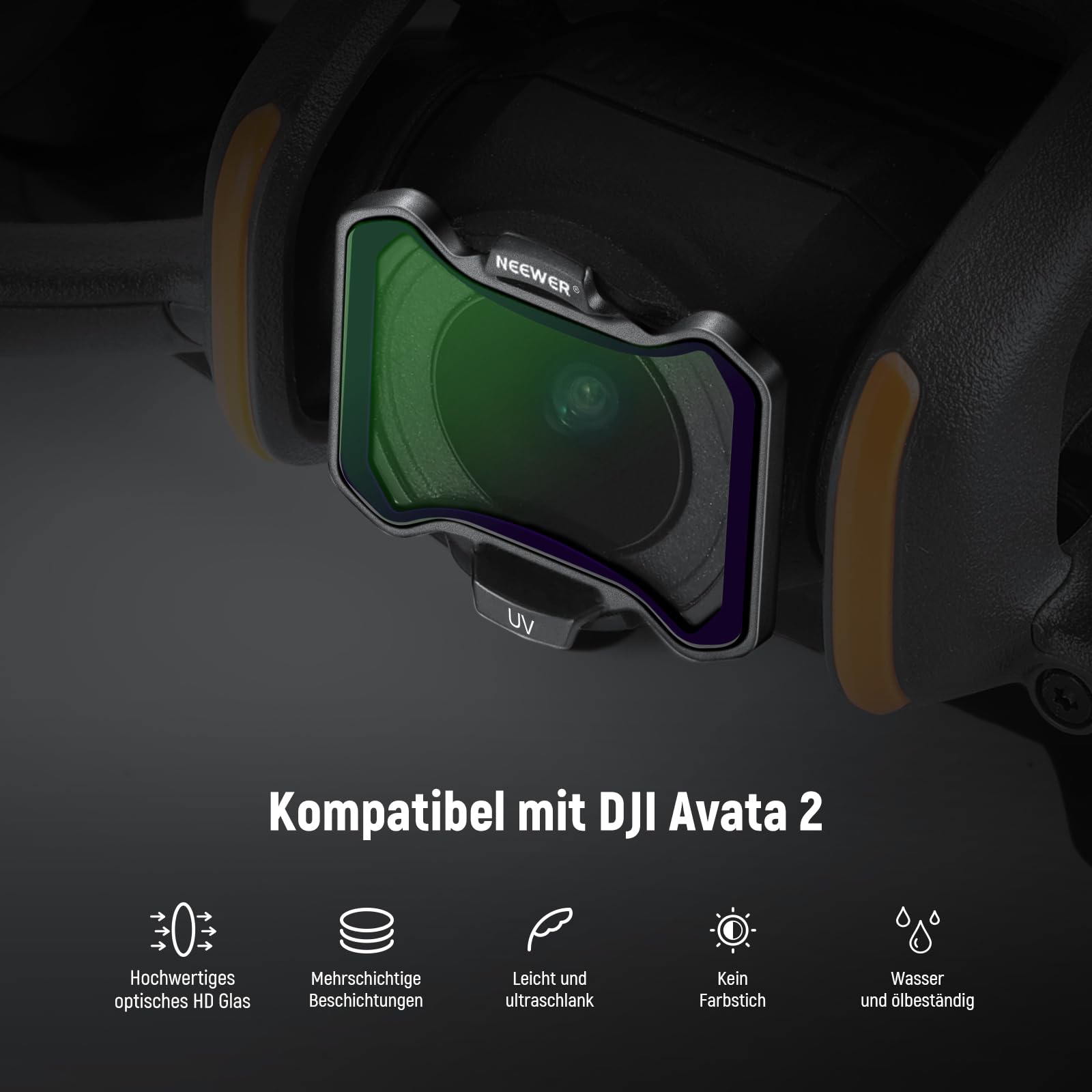 NEEWER Filter Set Für Polaroid Go - 3 Farbfilter Rot, Blau, Orange