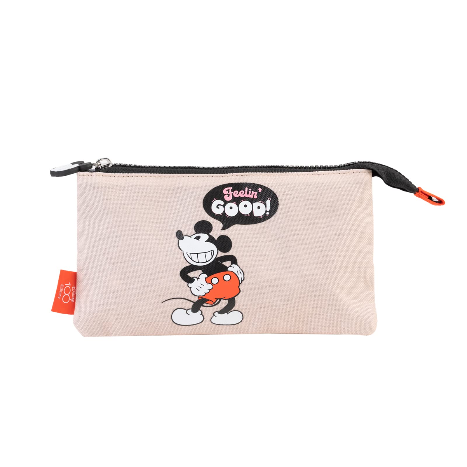 Grupo Erik 3 Compartment Pencil Case - Disney Mickey Mouse Gifts | School Pencil Case, Cute Makeup Bag, Back to School Supplies, Office Stationery Supplies | Disney Stationery Gifts