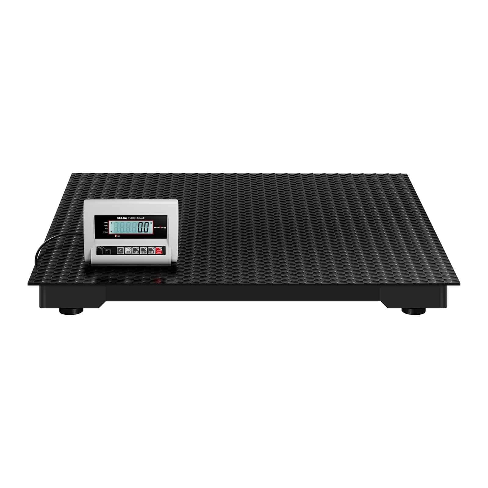 Steinberg Systems Báscula De Suelo Balanza Industrial de Plataforma SBS-BW-1T/0.5A (1.000 kg / 0,5 kg, Pantalla LCD, Superficie De Pesaje: 100 x 100 cm)