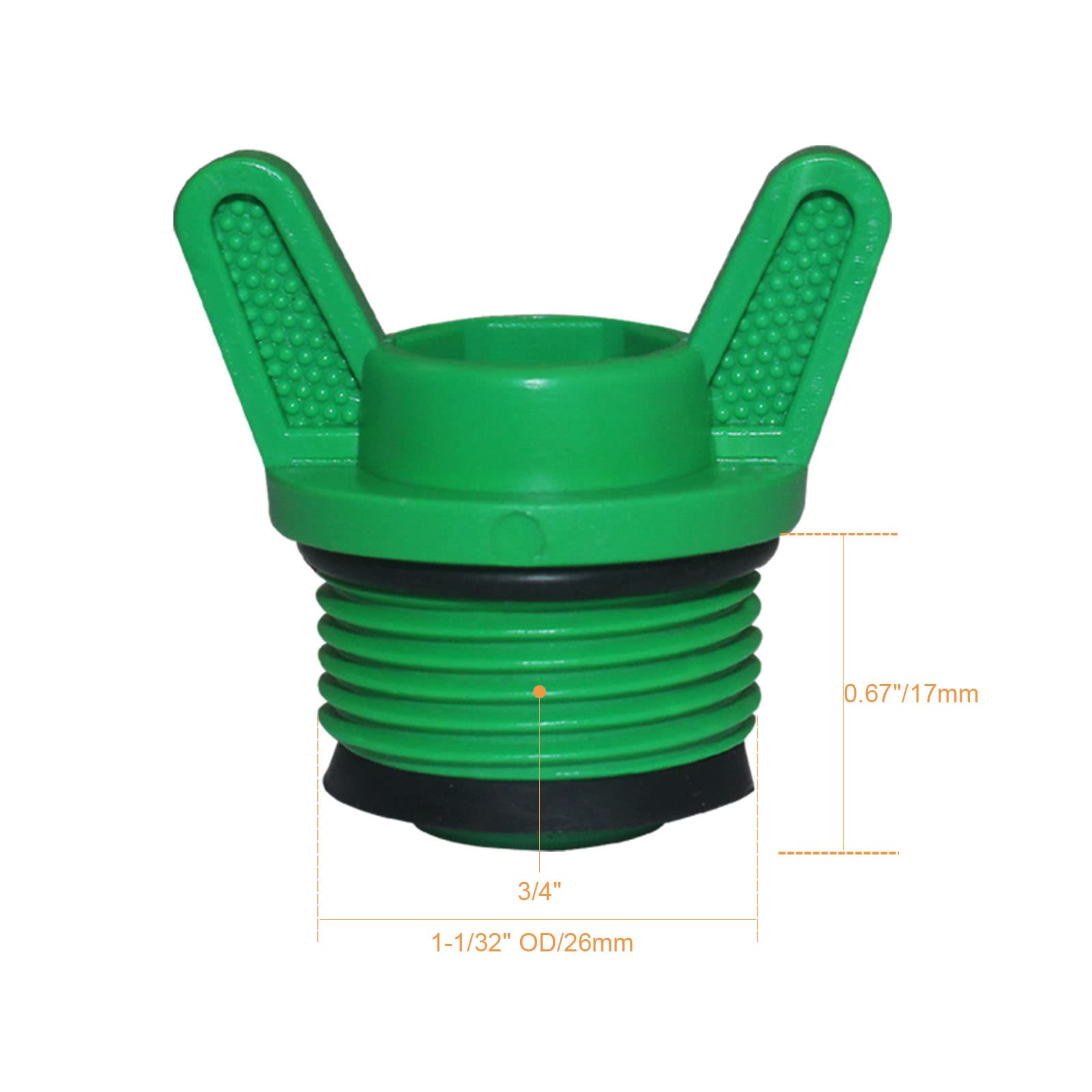 10 Pieces PT Male Thread PPR Pipe Plug Garden Irrigation Tubing Stopper Drain Plugs Caps for Garden Lawn Irrigation Watering Equipment (3/4 inch)