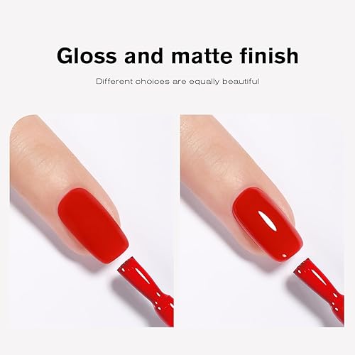 Miniatura 5 de Esmalte de uñas de gel rojo de China, 1 unidad de 0.5 fl oz de esmalte de gel de color Soak Off U V LED Esmalte de uñas de diseño de arte de uñas de