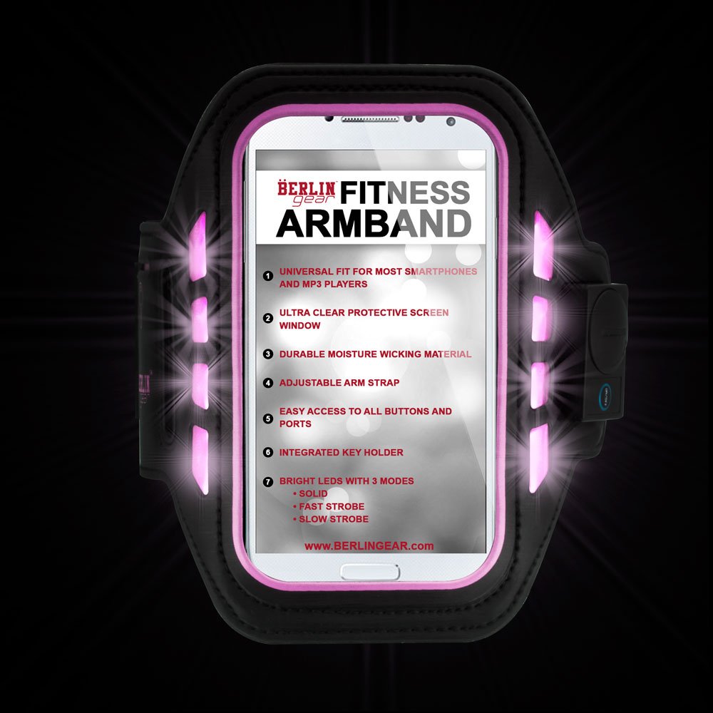 Berlin Gear Universal Light up Armband Case - Pink