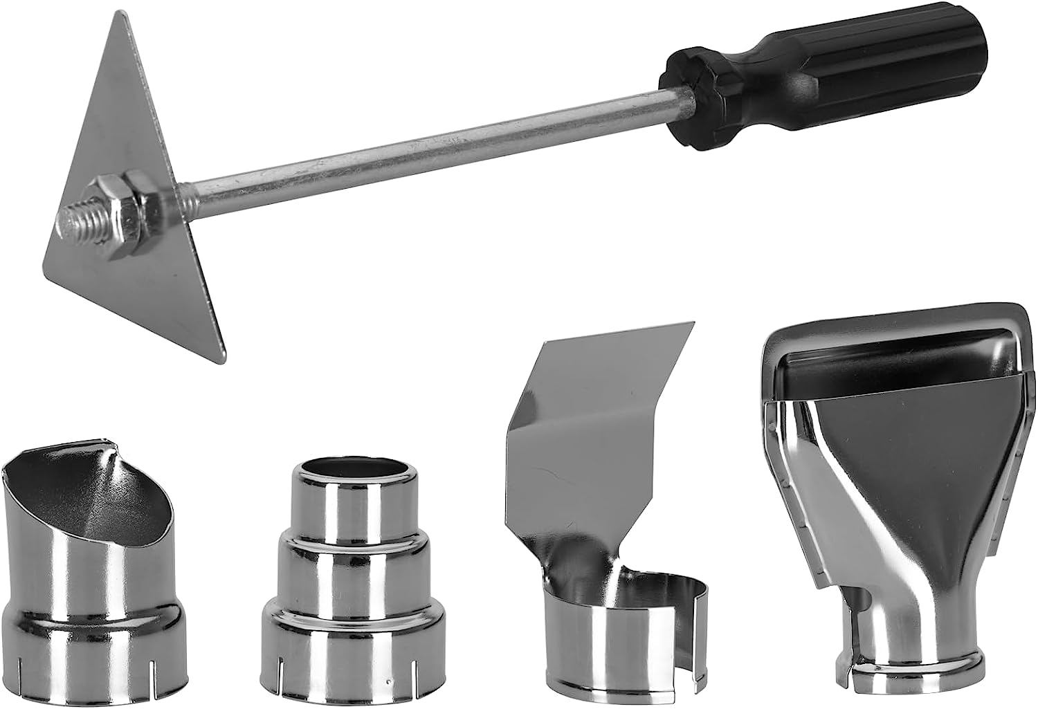 VITO VIPAQD2000 Pistolet na gorące powietrze 2000 W do 50 do 650 °C cyfrowy wraz z zestawem dysz w walizce – 3 ustawienia temperatury, dmuchawa gorącego powietrza, szybkie nagrzewanie do usuwania