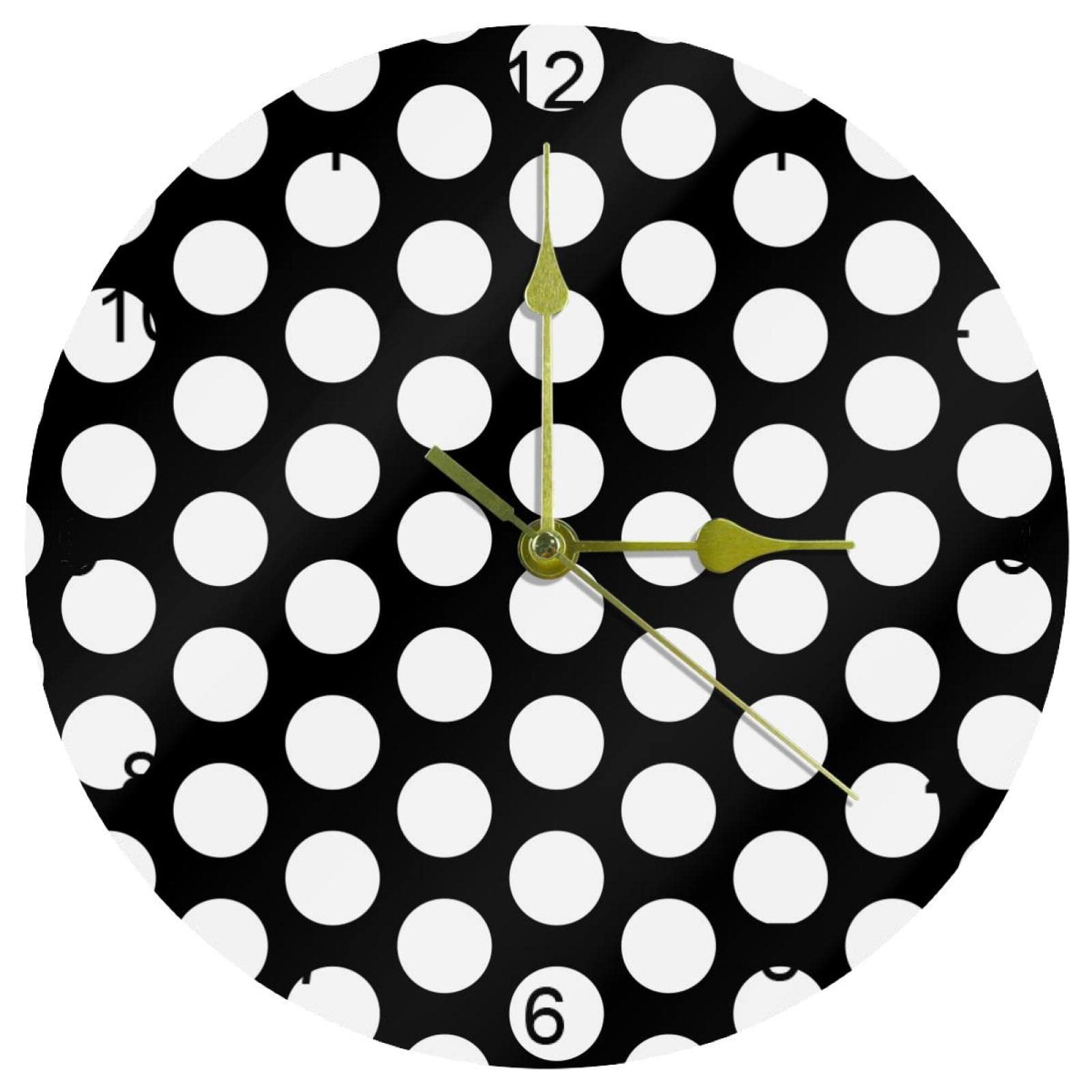 Horloge murale silencieuse ronde à chiffres arabes pour maison
