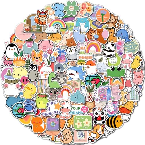 SYCARON 200PCS Water Bottle Stickers for Kids, Cute Waterproof Vinyl