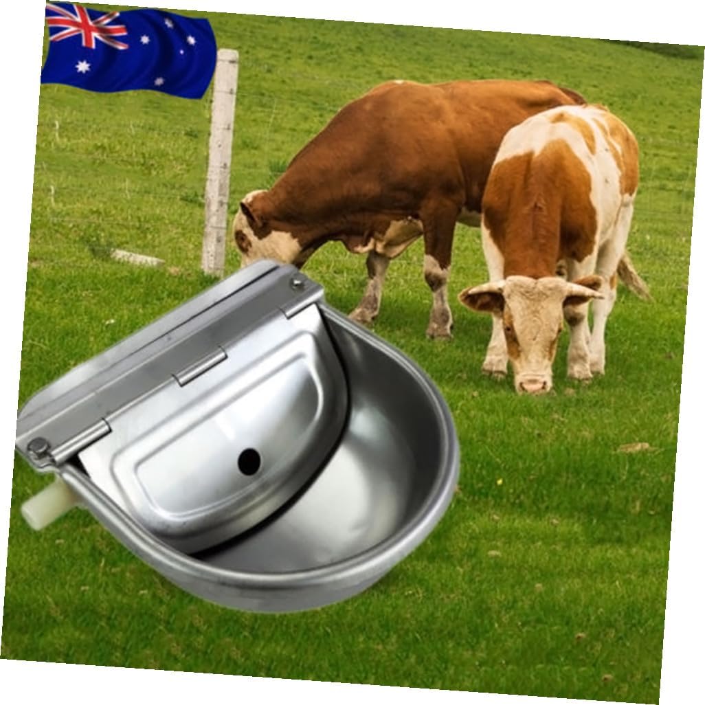 Stainless Steel Livestock Waterer Bowl Auto Water Supply for Farm Animals Horse Sheep Goat