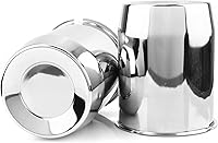 Vista 24 de 2 piezas tapas centrales de rueda de remolque de 2.64 pulgadas Push Through orificio de 2.64" altura de 2.4" para llanta de camión SUV RV, cubierta