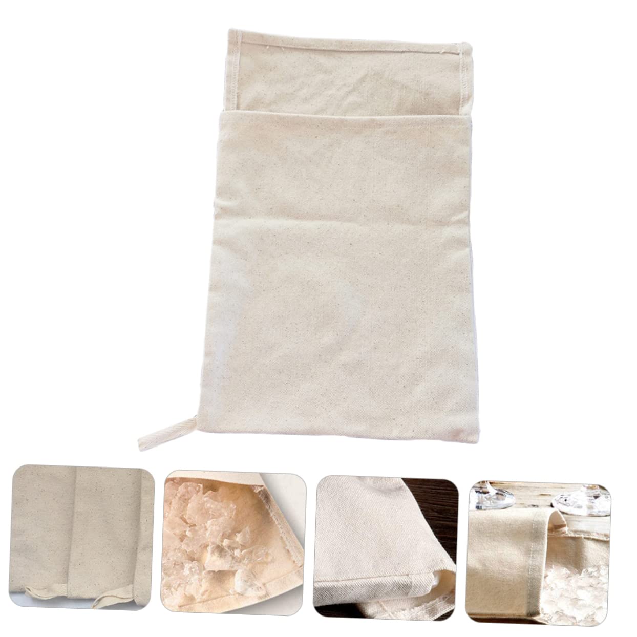 HOLIDYOYO Reusable Crushed Ice Bag Canvas Ice Bags for Bar Kitchen Accessory Sturdy Easy to Clean