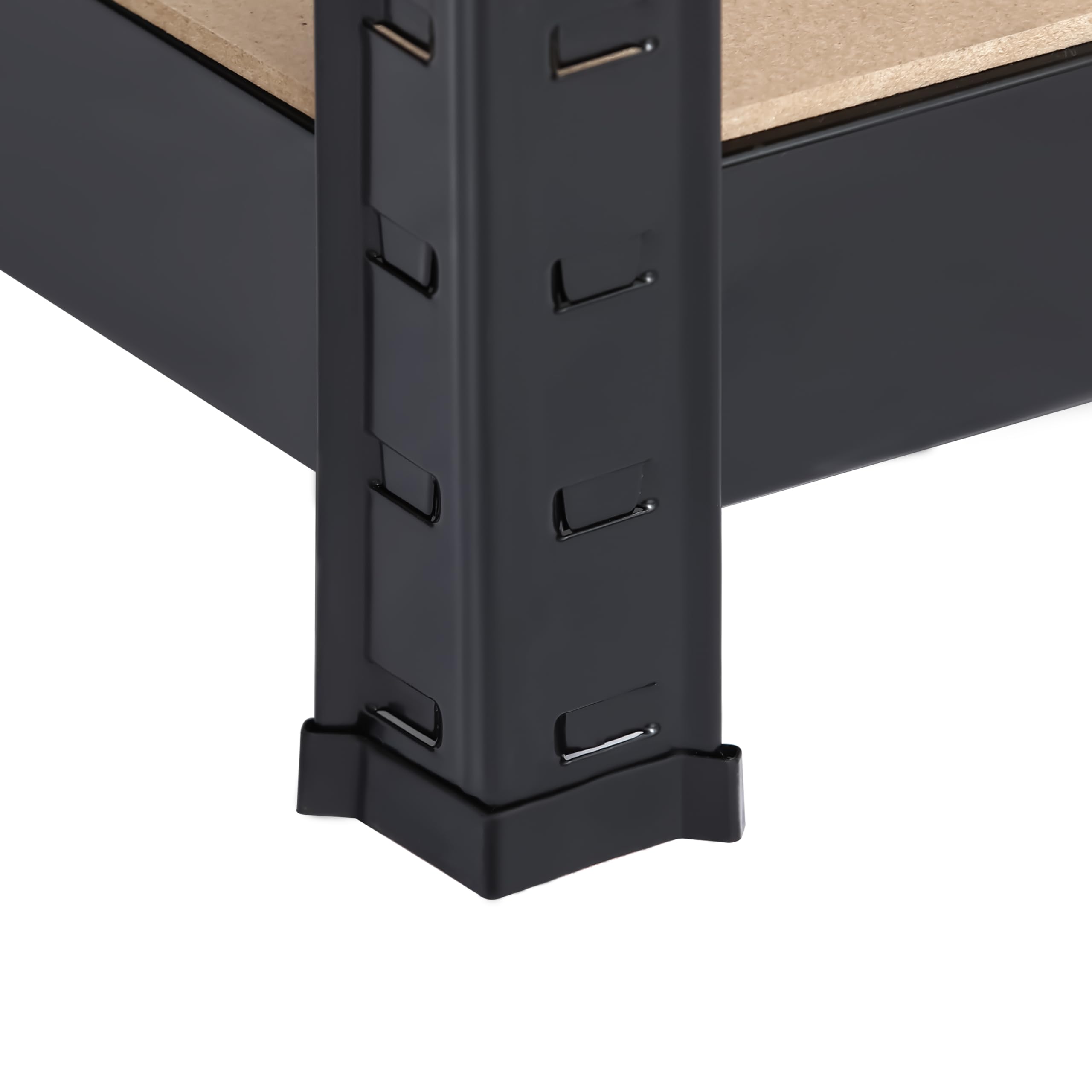 SCHULTE Regalwelt Schwerlastregal mit 4 MDF-Böden, 180x150x50 cm (HxBxT), 150 Kg Traglast pro Boden, schwarz