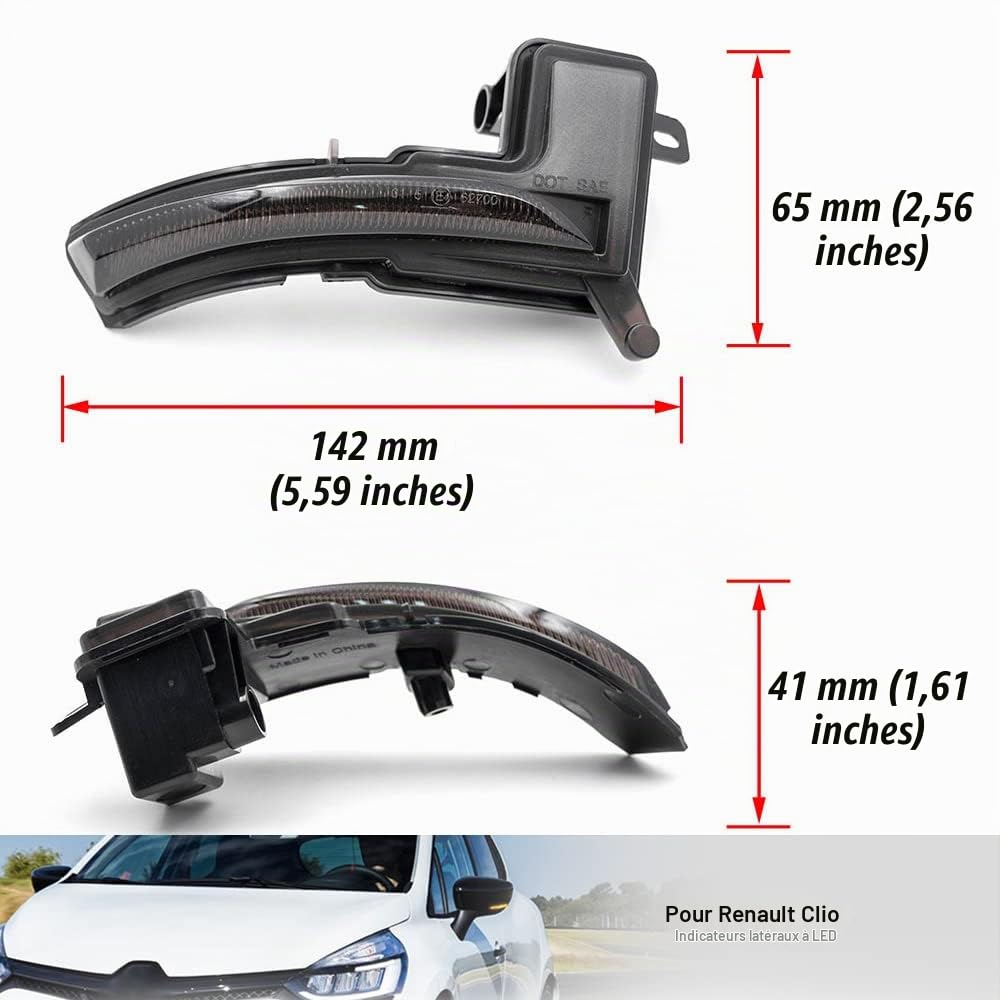 clignotant de rétroviseur LED dynamiques pour Clio 4 IV &4 RS phase