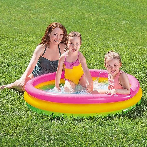 Image of Inflatable Pools Multicolor for Bath and Swimming (4 FT + Pump)