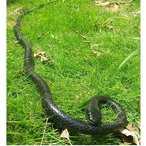 Paialco Realistic Rubber Snake Toy 52 Inch Long (Black) #TOP7