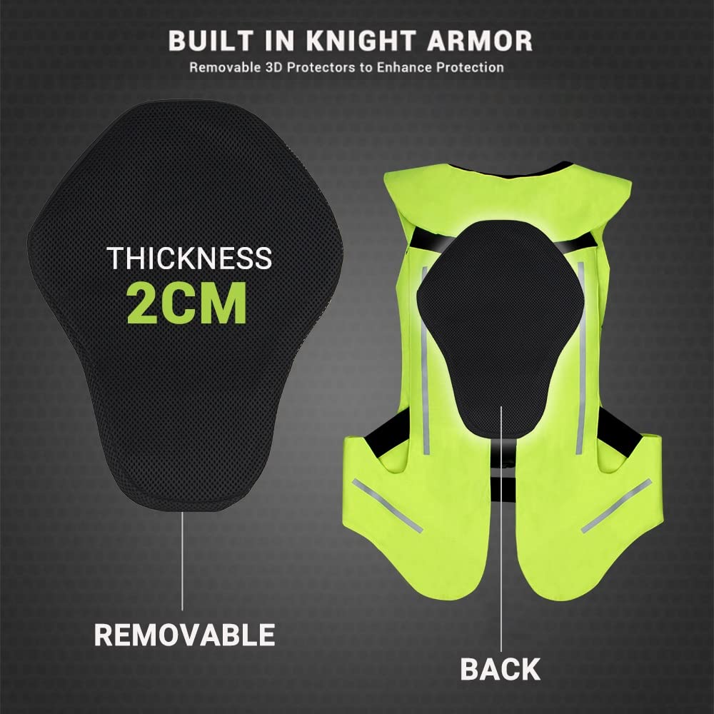 Gilet Réfléchissant Gilet réfléchissant moto gilet air gilet airbag moto reflétant sécurité gilet professionnel avancé air sac de réflexion vêtements Gilet Réfléchissant Violet(Black Vest 2,XXXL)