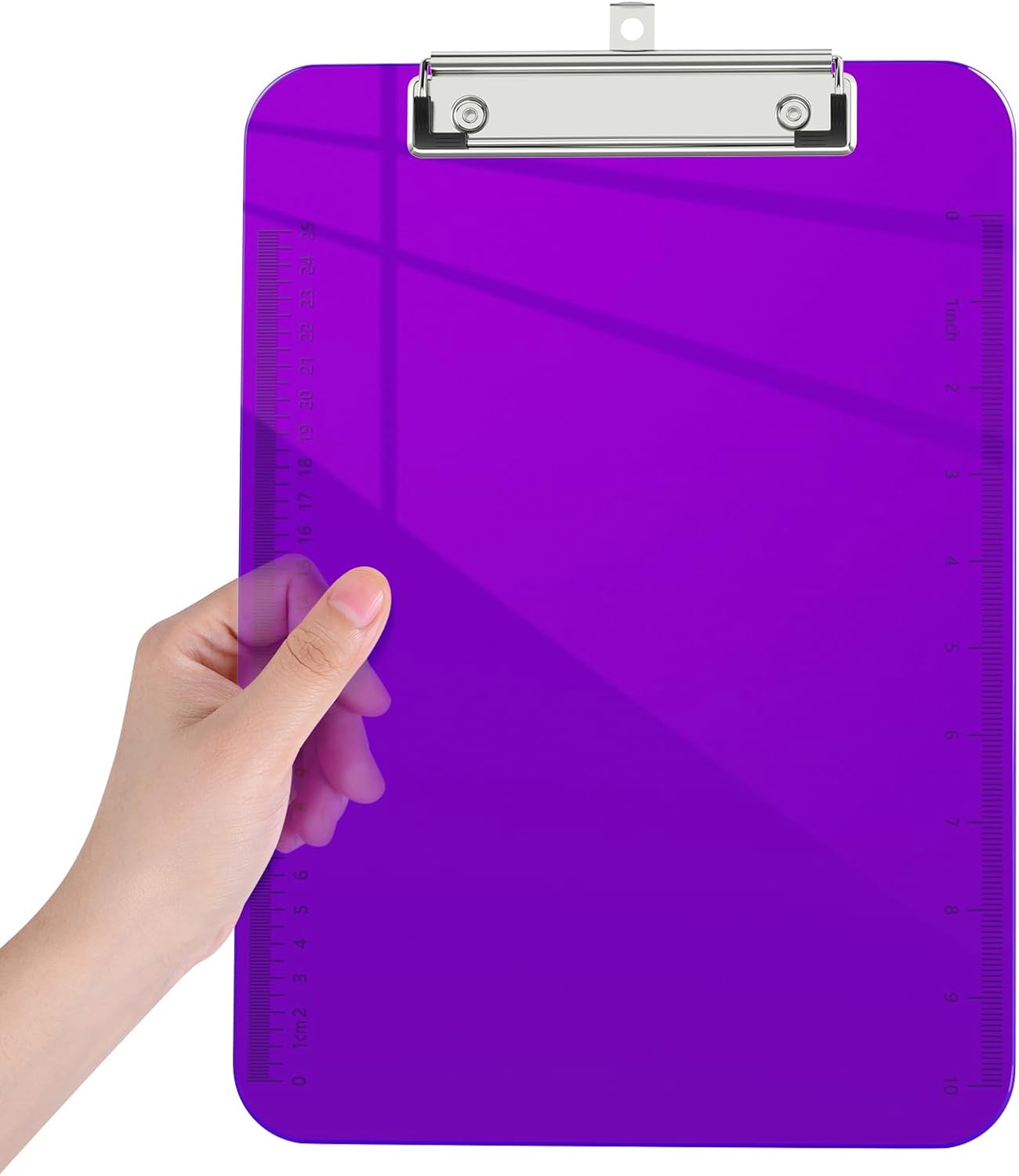 Piasoenc Plastic Clipboards, Translucent Clip Board with