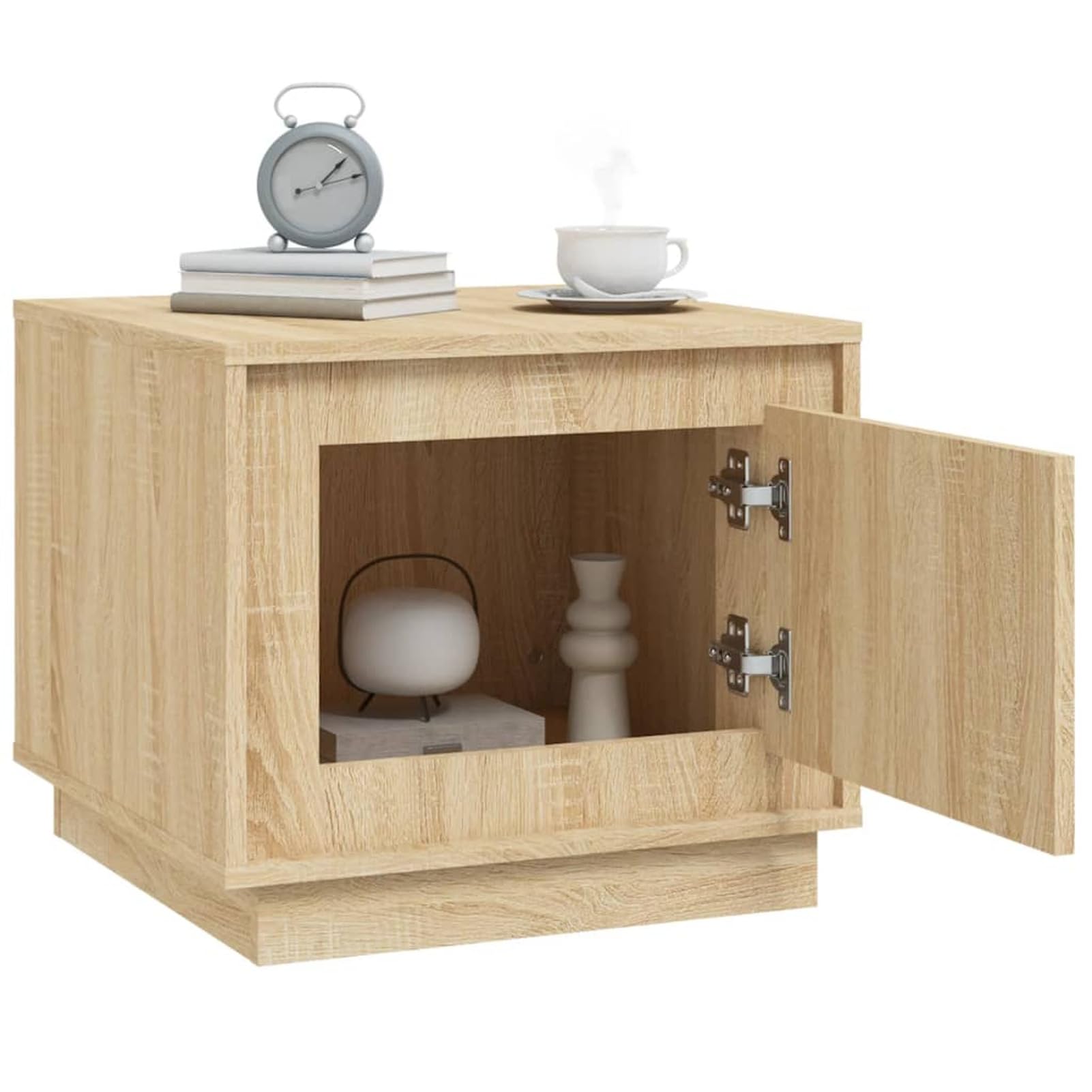 Homgoday Tavolino da caffè in rovere Sonoma, 51 x 50 x 44 cm, tavolino da tè per soggiorno, sala d'accoglienza degli ospiti, camera da letto e mobili da ufficio