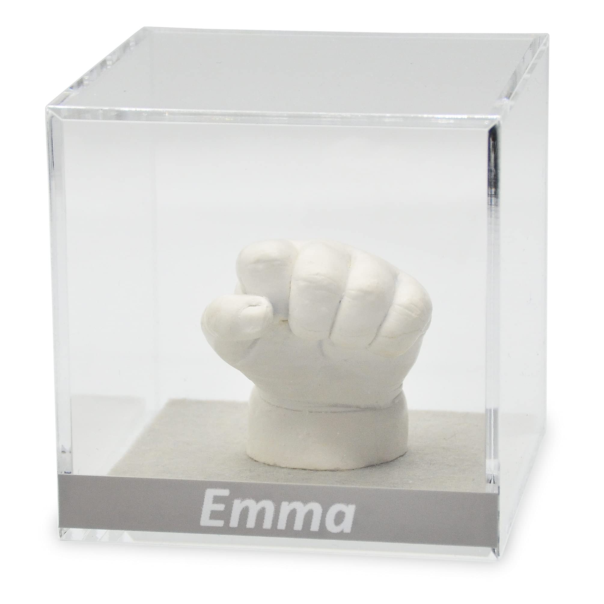 Cube en verre acrylique avec inscription (12 x 12 x 12 cm, Gris)