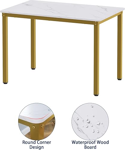 Miniatura 7 de Teraves Juego de mesa de comedor para 4/escritorio de computadora, mesa de cocina con 2 sillas y un banco, juego de mesa y sillas de comedor 4 Picce