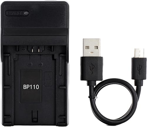 Miniatura 1 de Cargador USB BP-110 para cámara Canon iVIS HF R21, LEGRIA HF R205, R206, R26, R27, R28, VIXIA HF R20, R200, R21 y más