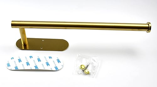 Miniatura 5 de SIREX - Toalleros de papel para debajo del gabinete soporte adhesivo negro para debajo del montaje colgador de pared dorado para colgar debajo del