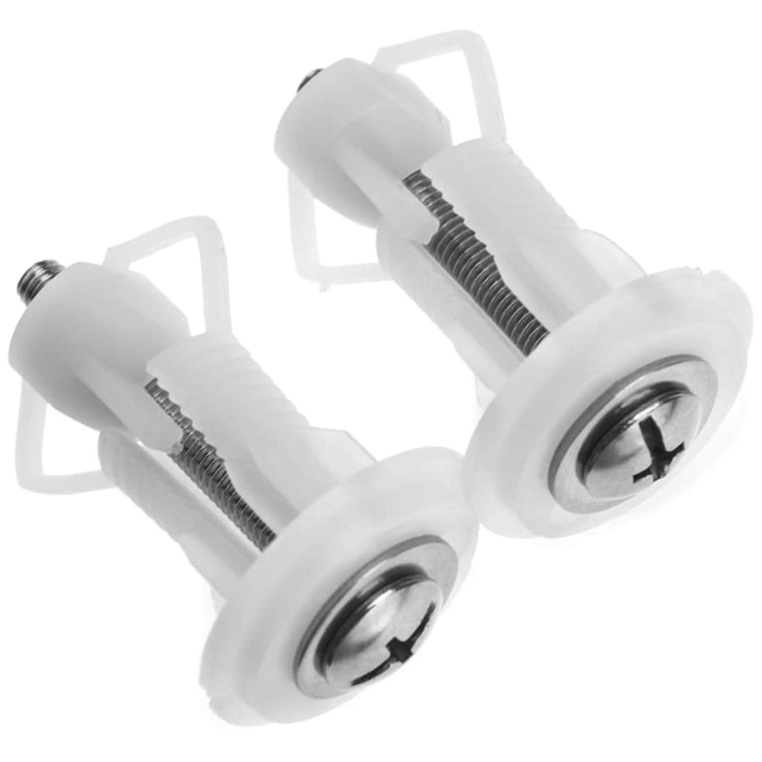 CTRLZS 2Pcs Top Fix Toilet Cover Seat Screws Well Nut Pan Fixing WC Blind Hole Fitting Kit for Universal Toilet Seat Hinges