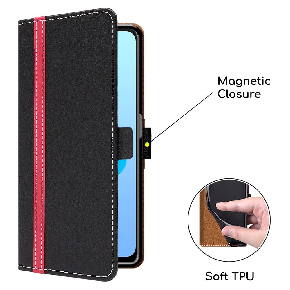 Per Oppo A76 Custodia,Sottile Pelle Portafoglio Libro - Foto 2