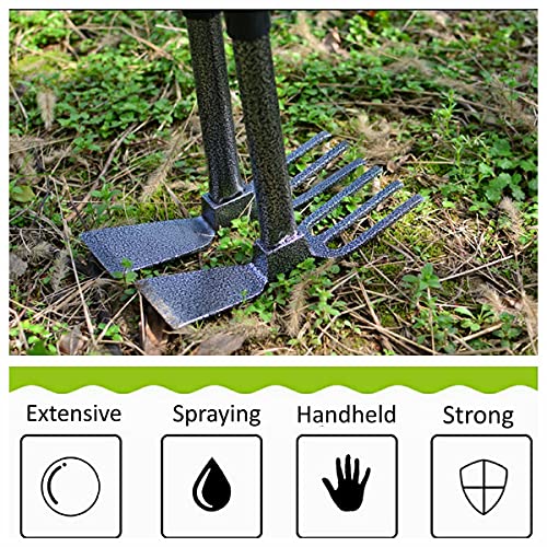 Zog Garden Big Hand Digger And Hoe Combo Garden Tool,Heavy Duty Hand Tiller,Garden Hoe,Cultivator,Non-Slip Handle & Anti-Rust Head Is The Perfect Dual Headed Weeding Tool.(Big) #TOP4